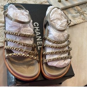 Chanel Chain Sandals size 37.5